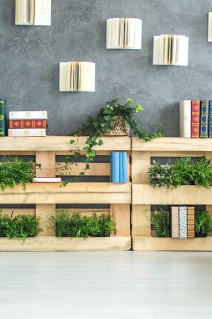 Bookshelf made of pallets
