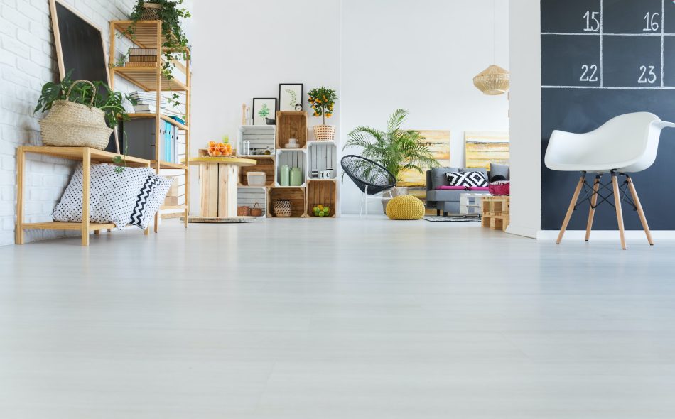 Modern interior with crate furniture